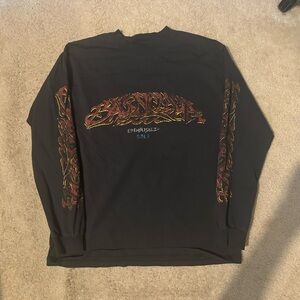 Balenciaga Black Long Sleeve with Red and Yellow Graphics